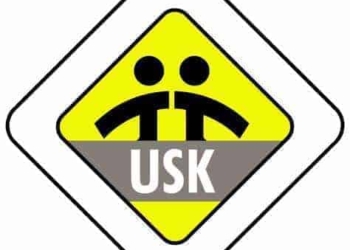USK mit neuer Prüfpraxis 1 Ein Schild mit der Aufschrift USK mit der neuen Prüfpraxis.