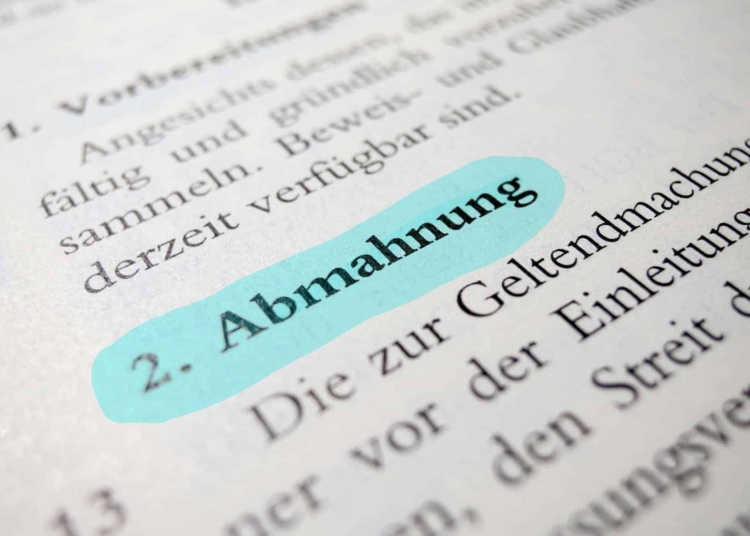 abmahnung