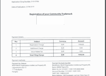 EUIPO trademark application follows fraudulent payment requests