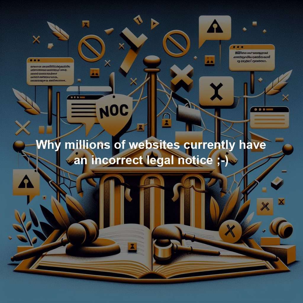 Why millions of websites currently have an incorrect legal notice ;-)