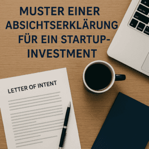 Absichtserklärung (Letter of Intent) für Startup-Investments