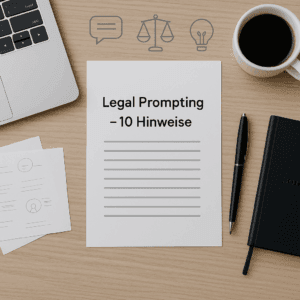 1 Pager „10 wichtigste Hinweise zum Legal Prompting