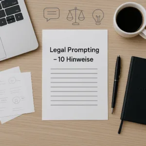 1 Pager „10 wichtigste Hinweise zum Legal Prompting