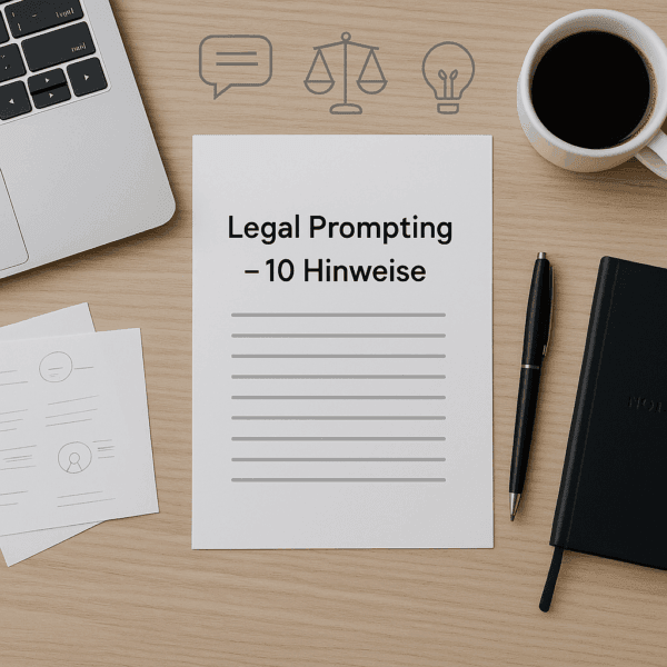 1 Pager „10 wichtigste Hinweise zum Legal Prompting