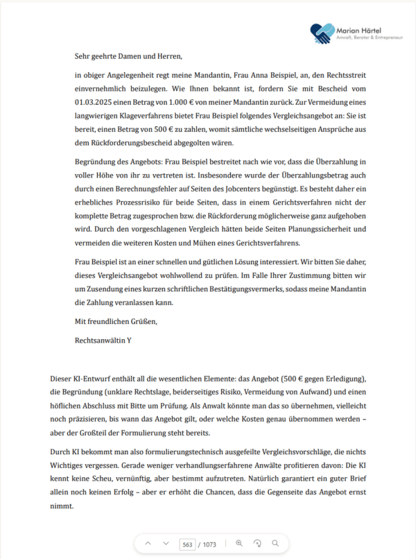 Effiziente Arbeit mit KI in Kanzleien – Praxiswissen für die tägliche Mandatsarbeit – Bild 8